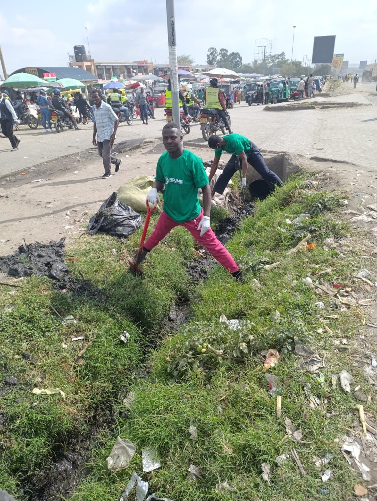 Before: Clean the small kitengela town
